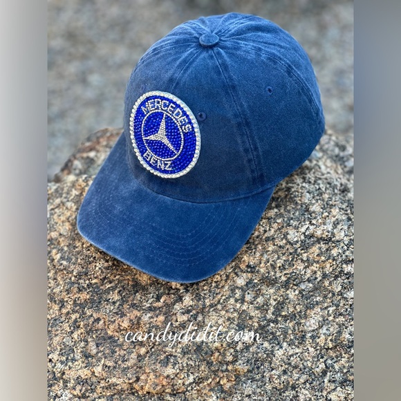 NWT Candy Did It! Handmade Blue Twinkle Mercedes Benz Vintage Look Ball Cap - Picture 8 of 10